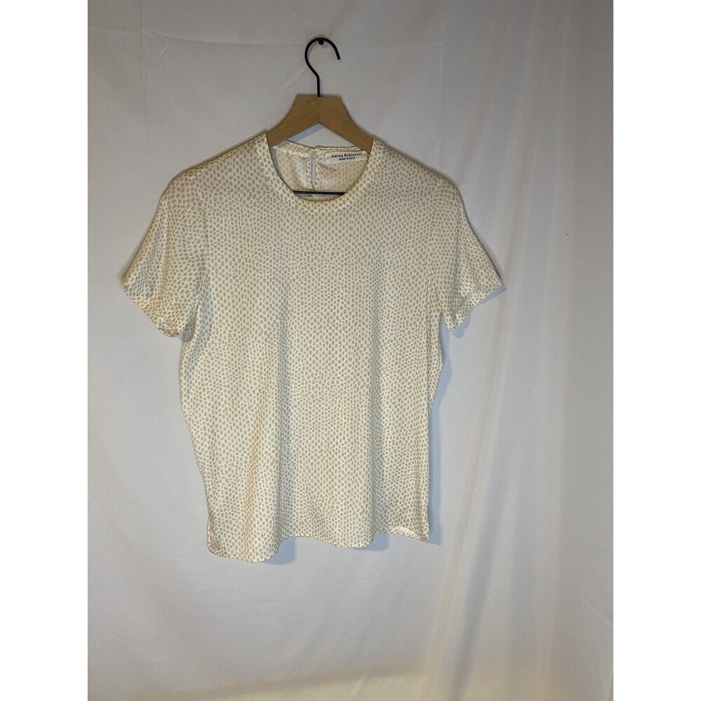 Amina Rubinacci Silk Short Sleeve Blouse Size 42